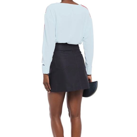 Sandro Lucienne Blue Striped Cutout Top - Picture 6 of 11